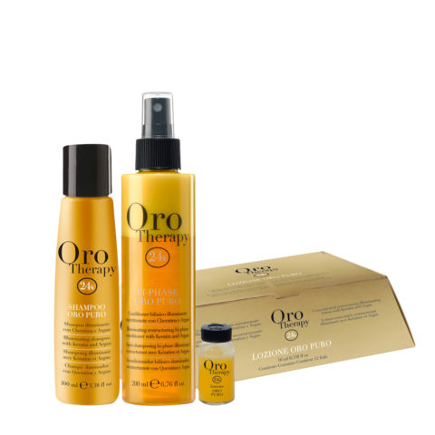 Oro Therapy Oro Puro Shampoo 200ml BiPhase 200ml Lotion 12x10ml