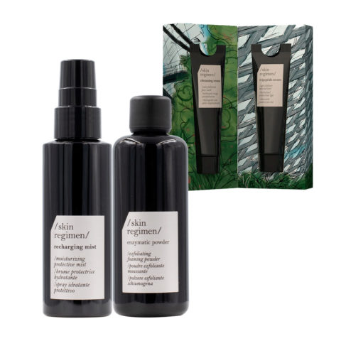 Skin Regimen Enzymatic Powder 55gr Recharging Mist 100ml + Essential Urban Duo 2x12 ml in Omaggio
