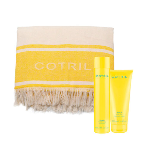 Cotril Beach Hair & Body Shampoo 300ml  After Sun Recovery Mask 200ml + Telo Mare in Omaggio