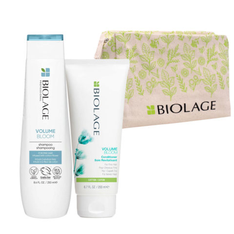 Biolage Volumebloom Shampoo 250ml Conditioner 200ml + Pochette Summer OMAGGIO