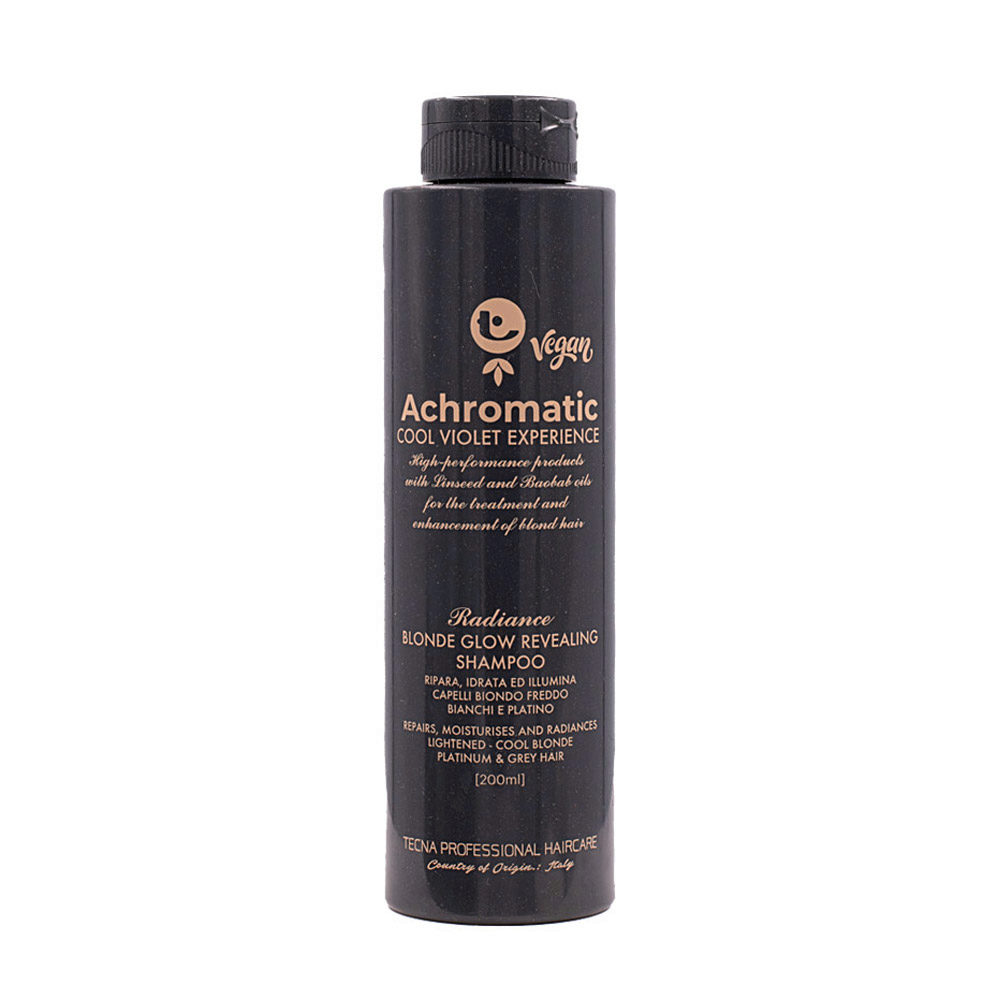 Tecna Achromatic Blonde Glow Revealing Shampoo 200ml - shampoo antigiallo