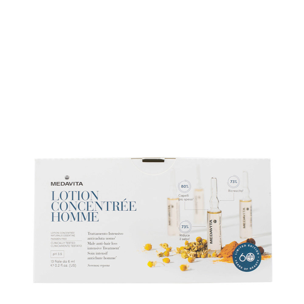 Medavita Lotion Concentrèe Homme Limited Edition Anti Hair Loss Treatment 13x6ml - trattamento intensivo anticaduta uomo