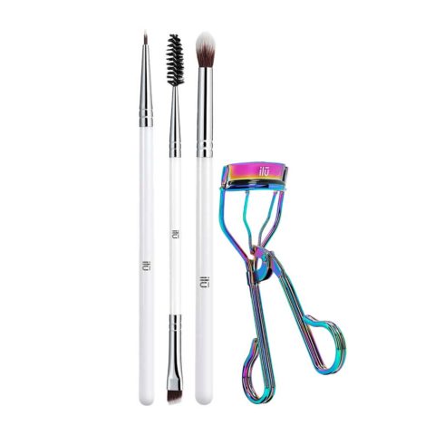 Ilū Make Up Fine Eyeliner Brush 517 Eyelash Curler Brow-Lash Brush 501 Blending Brush 405