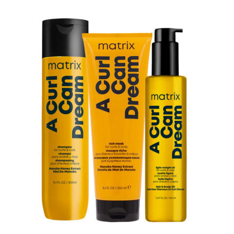 Matrix Haircare A Curl Can Dream Shampoo 300ml Mask 250ml Oil 150ml