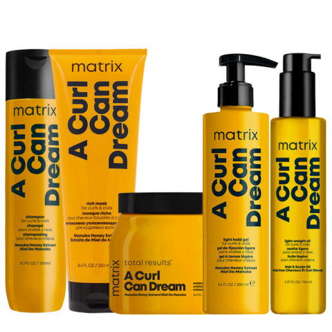 Matrix Haircare A Curl Can Dream Shampoo 300ml Mask 250ml Cream 500ml Gel 250ml Oil 150ml
