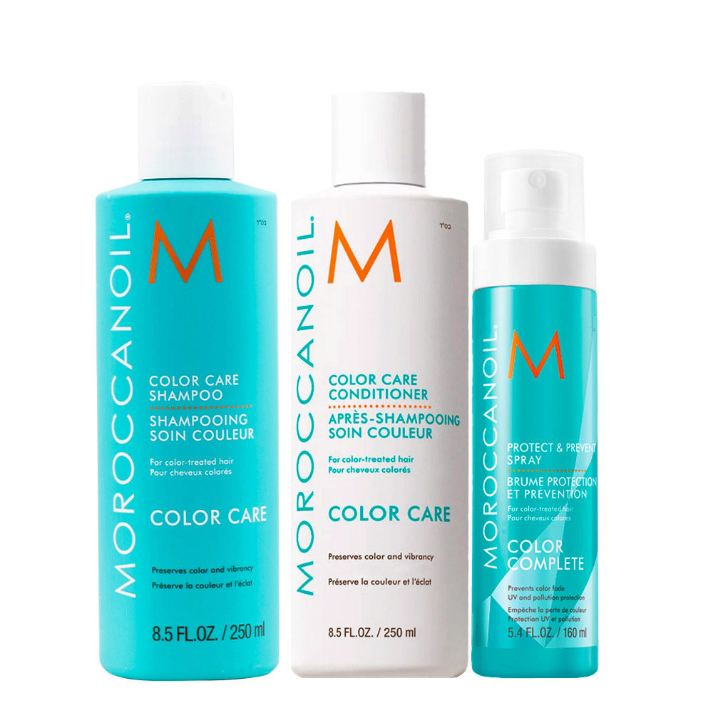 Moroccanoil Color Care Shampoo 250ml Conditioner 250ml Protect And Prevent Spray 160ml