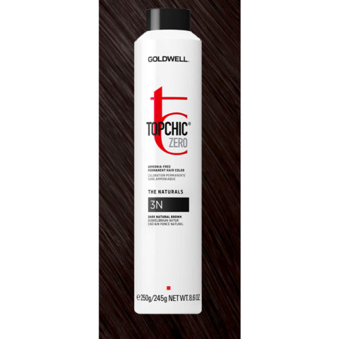 3N Topchic Zero Dark Natural Brown Can 250ml  - colorazione permanente senza ammoniaca