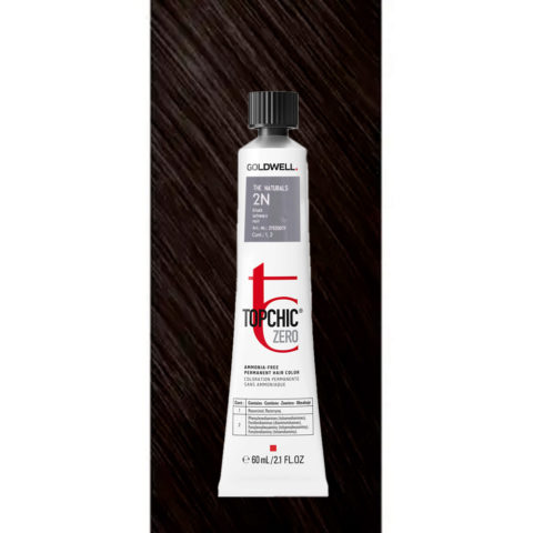 2N Topchic Zero The Naturals Black tb 60ml - colorazione permanente senza ammoniaca