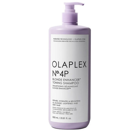 Olaplex N° 4P Blonde Enhancer Toning Shampoo 1000ml - shampoo tonalizzante per capelli biondi e grigi
