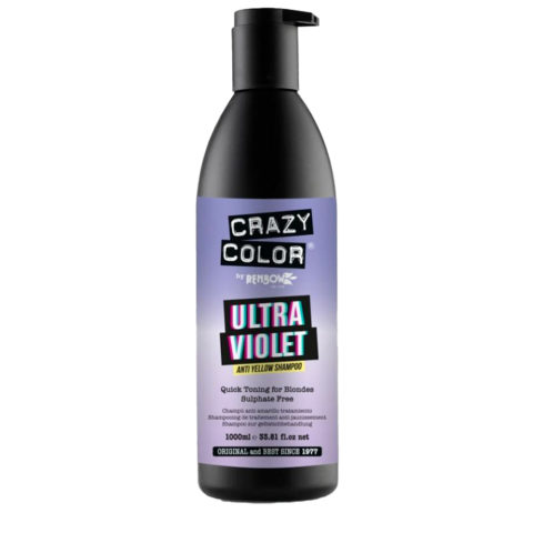 Crazy Color No Yellow Shampoo Ultraviolet 1000ml - shampoo antigiallo