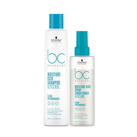 Schwarzkopf BC Bonacure Moisture Kick Shampoo Glycerol 250ml Spray Conditioner 200ml