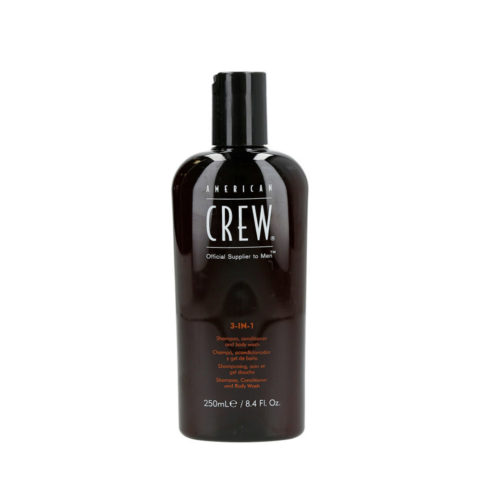 American Crew Classic 3 in 1  250ml - shampoo balsamo e bagnoschiuma