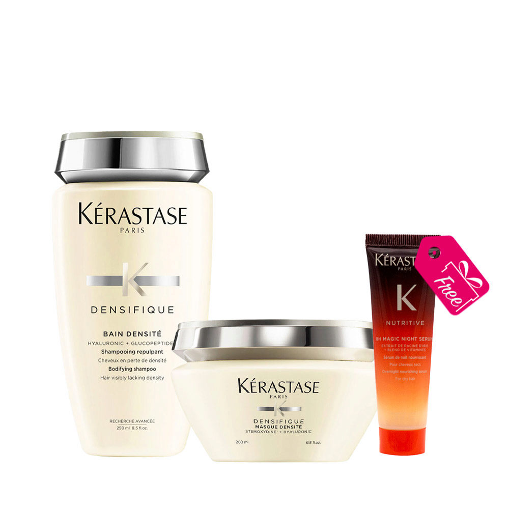 Kerastase Densifique Shampoo 250ml Mask 200ml + Nutritive 8H Magic Night Serum 30ml OMAGGIO