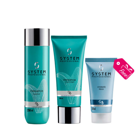 System Professional Inessence Shampoo 250ml Conditioner 200ml +  Hydrate Mask H3, 30ml OMAGGIO