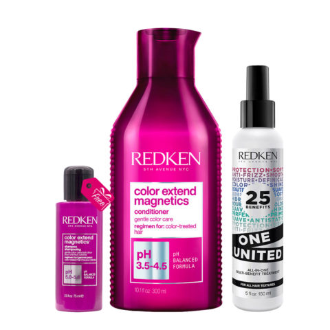 Redken Color Extend Magnetics Shampoo 75 ml OMAGGIO+  Conditioner 300ml All In One Spray 150ml