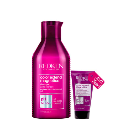 Redken Color Extend Magnetics Shampoo 300ml + Conditioner 50ml OMAGGIO
