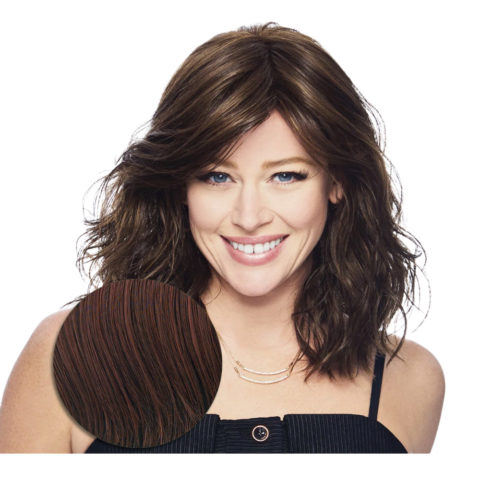 Hairdo Courtside Waves R435S+ Castano Scuro Ciliegia - parrucca taglio medio