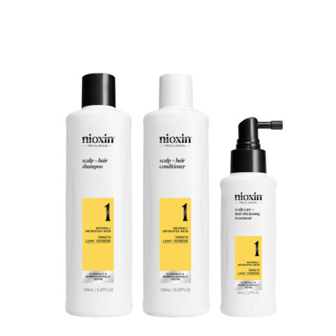 Sistema1 Kit Trifasico Shampoo 150ml Conditioner 150ml Treatment 50ml  - kit assottigliamento lieve
