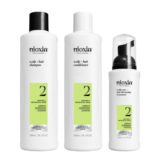 Nioxin Sistema 2 Kit Trifasico Shampoo 300ml Conditioner 300ml Treatment 100ml- kit assottigliamento avanzato
