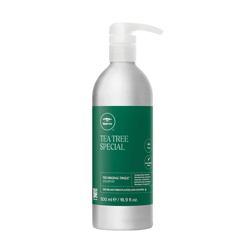 Tea Tree Special Shampoo Aluminium Bottle 500ml - shampoo rinvigorente