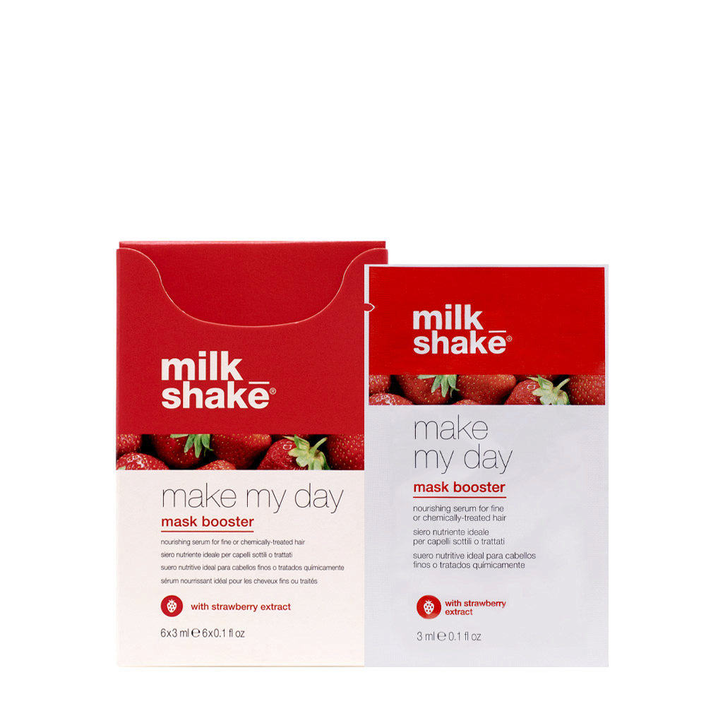Z.one Concept Milk Shake Make My Day Mask Booster Strawberry 6x3ml - siero idratante capelli trattati