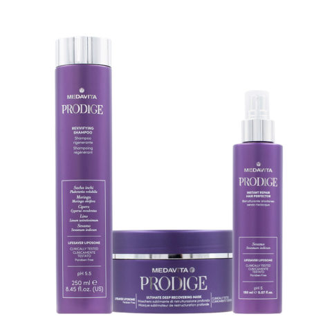Prodige Revivifying Shampoo 250ml Mask 250ml Hair Perfector 150ml