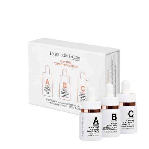 Diego dalla Palma Professional Icon Time Iconic Perfection Programma Viso Antiossidante 3 Fasi 3x15ml
