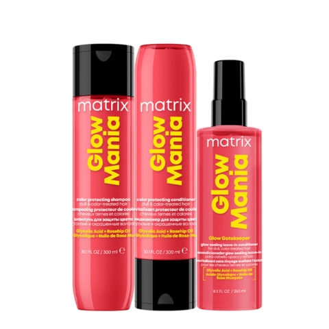Haircare Glow Mania Shampoo 300ml  Conditioner 300ml  Leave In 250ml