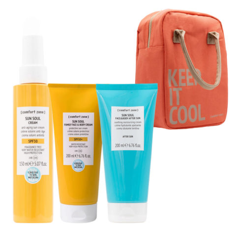 Comfort Zone Sun Soul Cream Spf 30 150ml Face Cream SPF 50+ 60ml Face & Body After Sun 200ml + Lunch Bag OMAGGIO