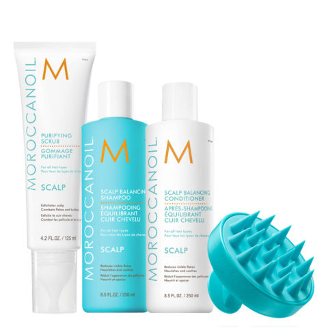 Scalp Purifying Scrub 125ml  Shampoo 250ml Conditioner 250ml Scalp Massage Brush